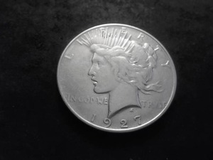 lot 47 image: 1927 D Peace Silver Dollar