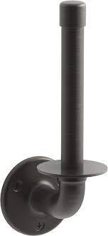lot 9 image: THREE - Kohler Worth Toilet Paper Holder in Oil-Rubbed Bronze