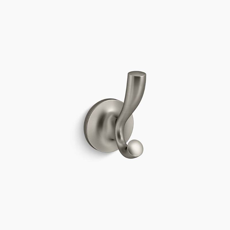lot 50 image: THREE - KOHLER Willamette Single Robe Hook in Brushed Nickel