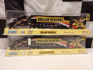 lot 301 image: Dollar General #77 Barney Lamar Die Cast Transporter