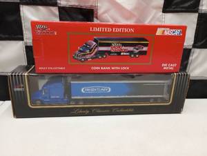 lot 309 image: Liberty Classic Transporter & Racing Champion Transporter Coin Bank Die Cast