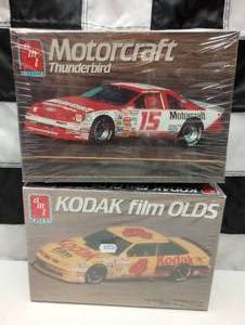 lot 324 image: Ertl AMT Motorcraft Thunderbird & Kodak Films Olds Model Kits