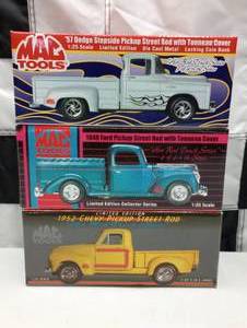 lot 375 image: Mac Tools Hot Rod Truck Series 125th Scale Die Cast Coin Banks