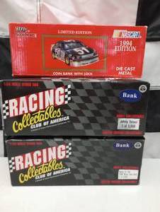 lot 384 image: Racing Champion 124th Scale Stock Car Die Cast Coin Banks