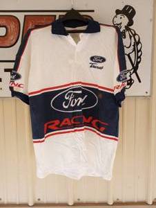 lot 611 image: Nascar Graphic Sportswear Ford Racing Adult Large  Polo Shirt.
