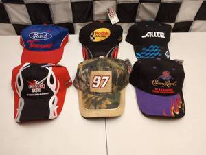 lot 624 image: New Nascar Adjustable CapsHats