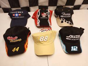 lot 635 image: New Nascar Adjustable CapsHats
