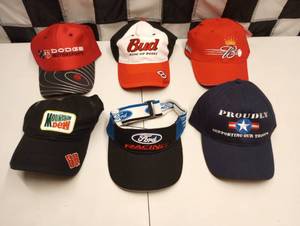 lot 637 image: (6) New Nascar Adjustable CapsHats