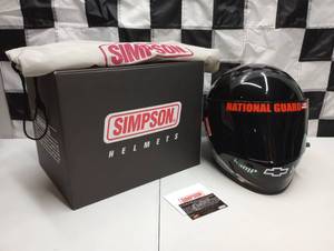 lot 646 image: Simpson 2008 Hendricks Sports Mountain Dew  National Guard Dale Jr. Replica Helmet