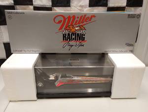 lot 684 image: Nascar Miller Racing Larry Dixion Jr. 124th Scale Die Cast Top Fuel Dragster