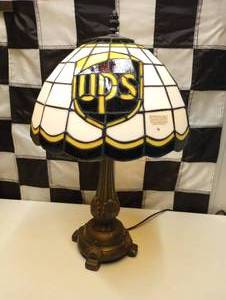 lot 443 image: Stained Glass Lamp 88 UPS Dale Jarrett