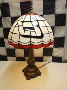 lot 444 image: Stained Glass Lamp # 8 Dale Earnheardt JR