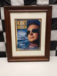 lot 811 image: Autographed Kurt Busch Framed Photograph