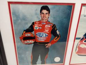 lot 814 image: Jeff Gordon Photos & 24 KT Gold Plated Coins.