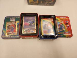 lot 892 image: (3) Tins of Jef Gordon Tin Collector Cards.