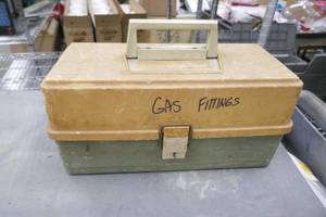 lot 7 image: Tackle box of gas fittings and tools