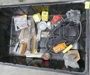 lot 57 image: Bin of misc tools (bin not included)
