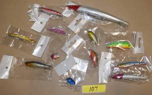 lot 107 image: 12 new lures