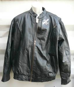 lot 164 image: New Leather Lined Motorcycle Jacket 2XL