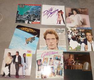 lot 180 image: NINE record albums - Huey Lewis, REO, Boston, Neil Diamond, Anne Murray