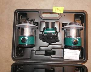 lot 192 image: New in case Camping Lanterns and head lamp