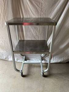lot 26 image: Sherwood Medical Industries Stainless Steel Work Utility Tools Table Cart - Good Condition