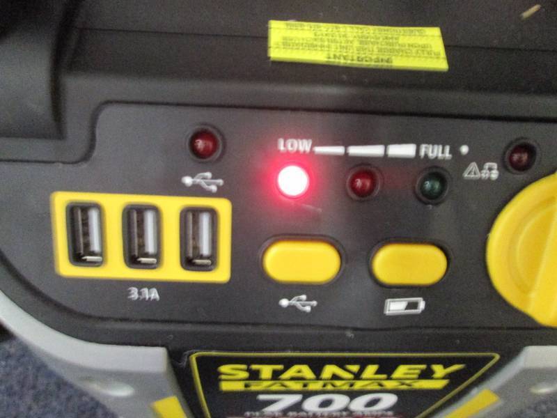 lot 111 image: Stanley FATMAX 350-Amp Jump Starter with Air Compressor