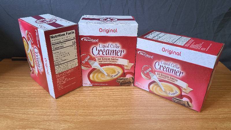 lot 450 image: BR9 1 Box of 6 of Heartland Coffee Creamer