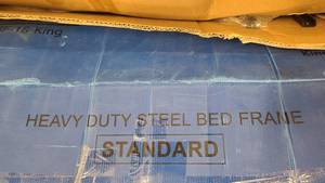 lot 610 image: Heavy Duty Steel Bed Frame King Size