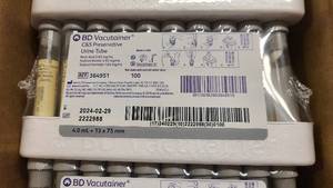 lot 642 image: In Date Vacutainer Urine Collection Tubes