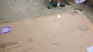 lot 667 image: Open box return grey futon