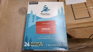lot 802 image: Box of Caribou Coffe Mahogany Keurig Coffee