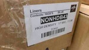 lot 822 image: BR10 - 4 Boxes of High Density Blue Can Liners
