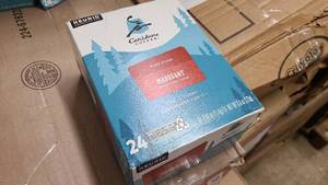 lot 803 image: Box of Caribou Coffe Mahogany Keurig Coffee