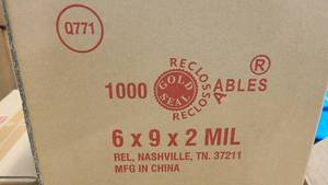 lot 840 image: BR10 - 3 Boxes of 1000 Reclosable heavy duty plastic bags