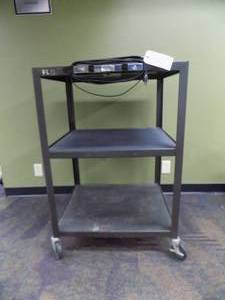 lot 24 image: Media cart with Power and  Casters