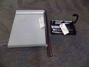 lot 25 image: Paper Cutter  Hole Punch