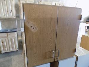 lot 54 image: Upper Wood Cabinet