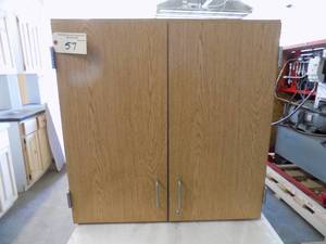 lot 57 image: Upper Wood Cabinet