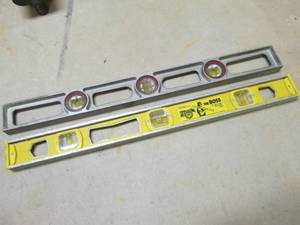lot 68 image: Pair of metal construction levels