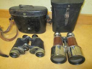 lot 93 image: 2 pairs of Vintage binoculars