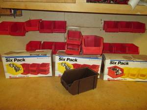 lot 96 image: Assortment of hangable parts bins