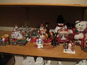 lot 154 image: Large variety of Christmas statues