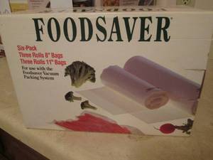 lot 173 image: 6 Pack food saver 8 and 11 inch bags