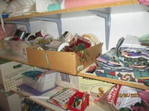 lot 256 image: Huge Assortment of fabrics, ribbons plus