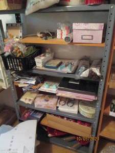 lot 270 image: Heavy duty metal shelving unit