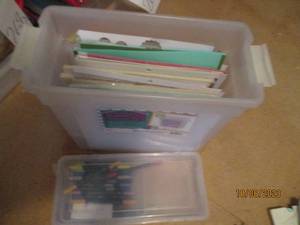 lot 285 image: Portable scrapbook file box full