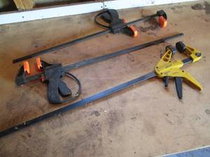 lot 215 image: Trio of Larger size trigger clamps