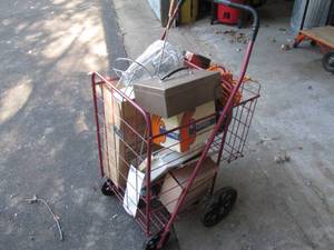 lot 221 image: Metal framed grocery cart
