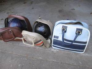 lot 223 image: 3 bowling balls with bags